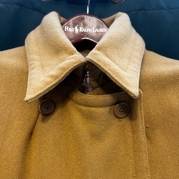 TOMMY HILFIGER beige wool peacoat sz L - Picture 4 of 11